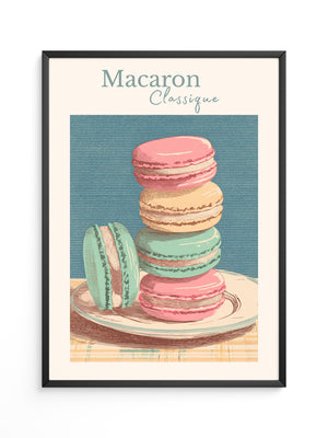 Bunte Macarons im Vintage-Stil