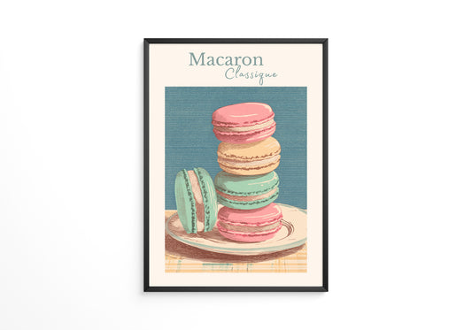 Bunte Macarons im Vintage-Stil