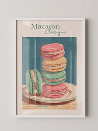 Bunte Macarons im Vintage-Stil