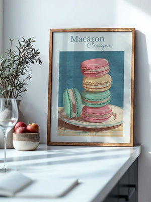 Bunte Macarons im Vintage-Stil