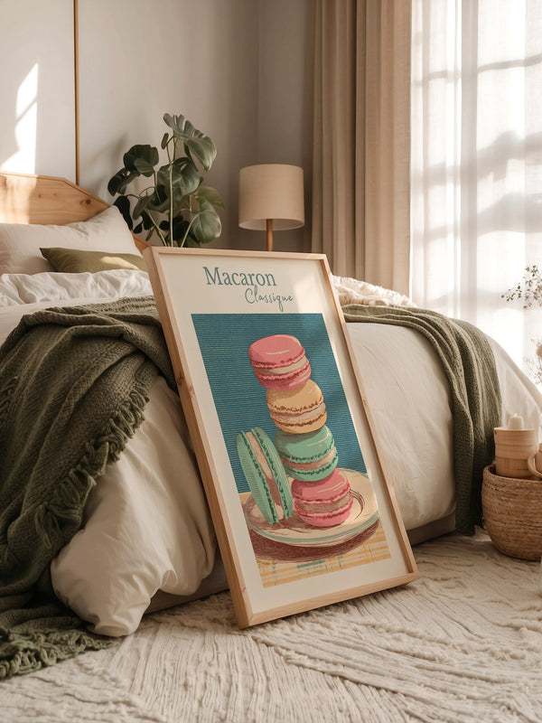 Bunte Macarons im Vintage-Stil