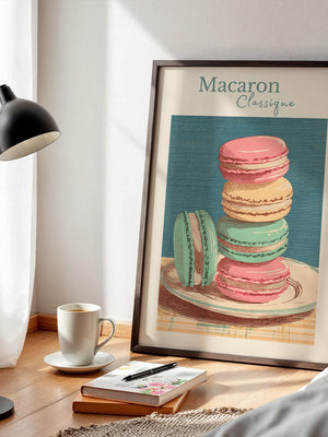 Bunte Macarons im Vintage-Stil