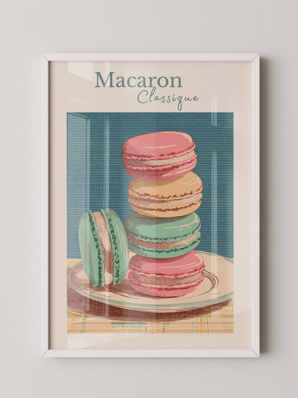 Bunte Macarons im Vintage-Stil