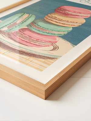 Bunte Macarons im Vintage-Stil