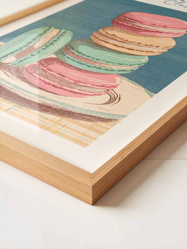 Bunte Macarons im Vintage-Stil