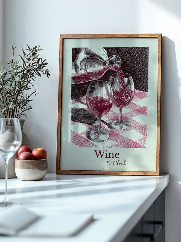 Weingläser Retro-Stil Rot