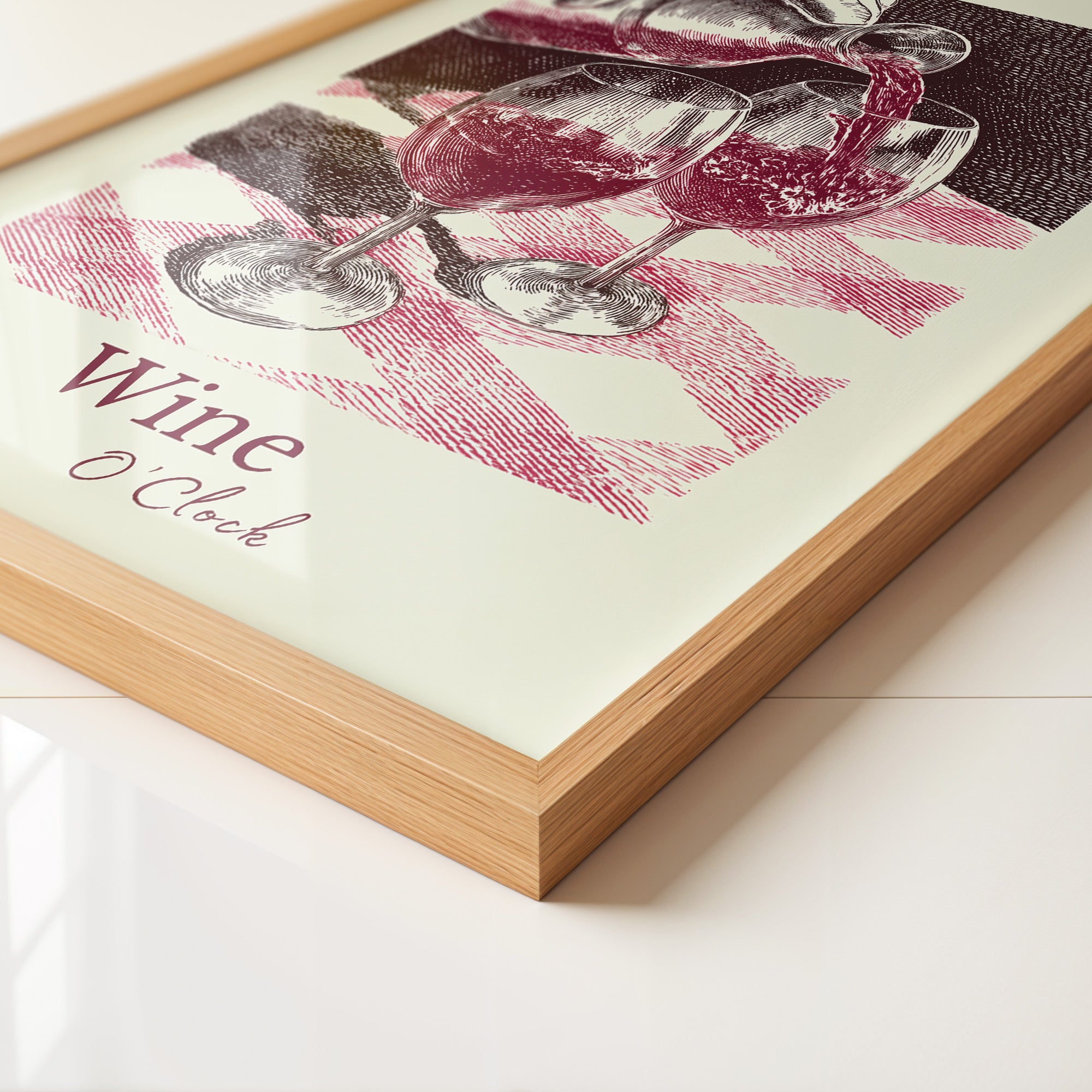 Weingläser Retro-Stil Rot