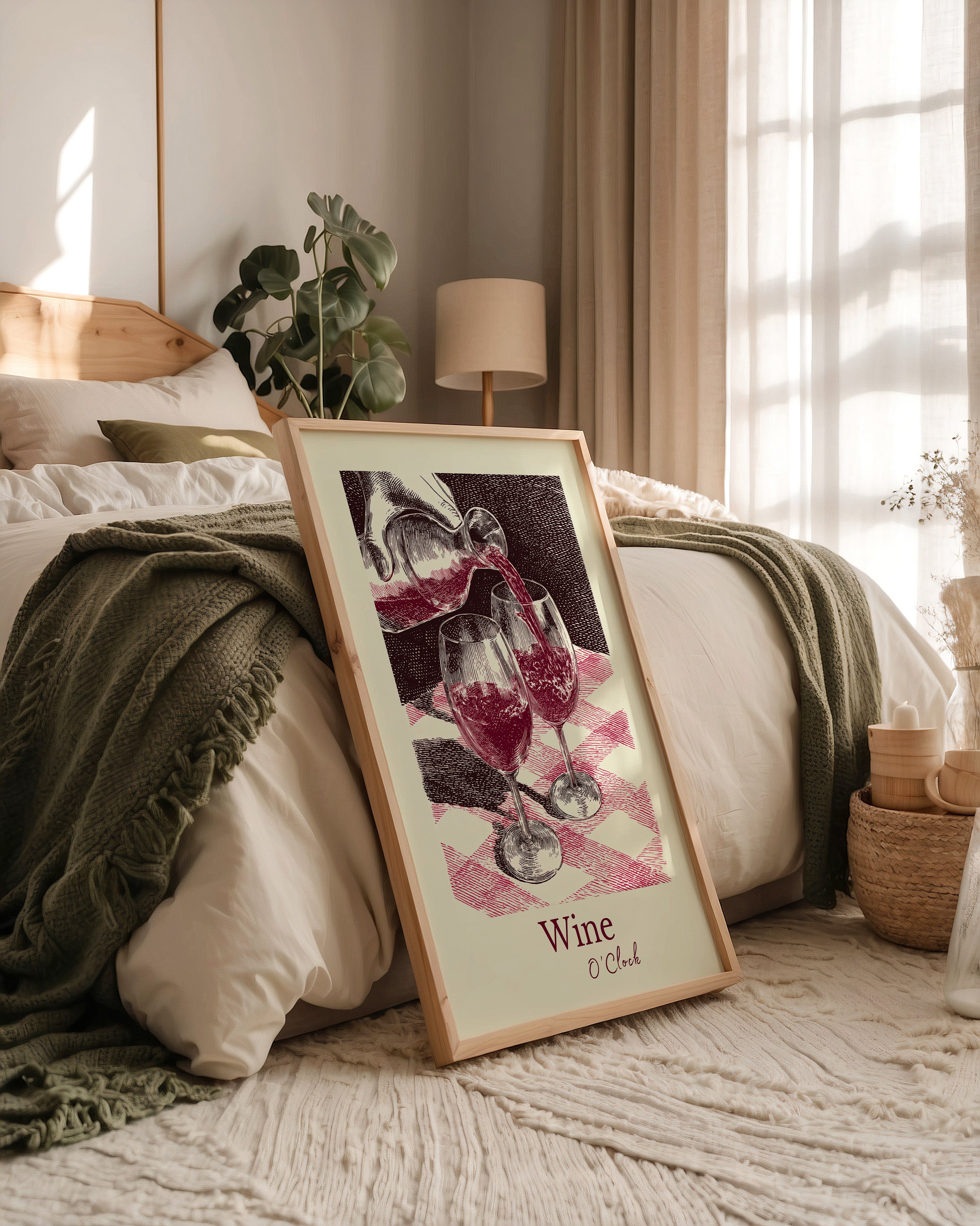 Weingläser Retro-Stil Rot