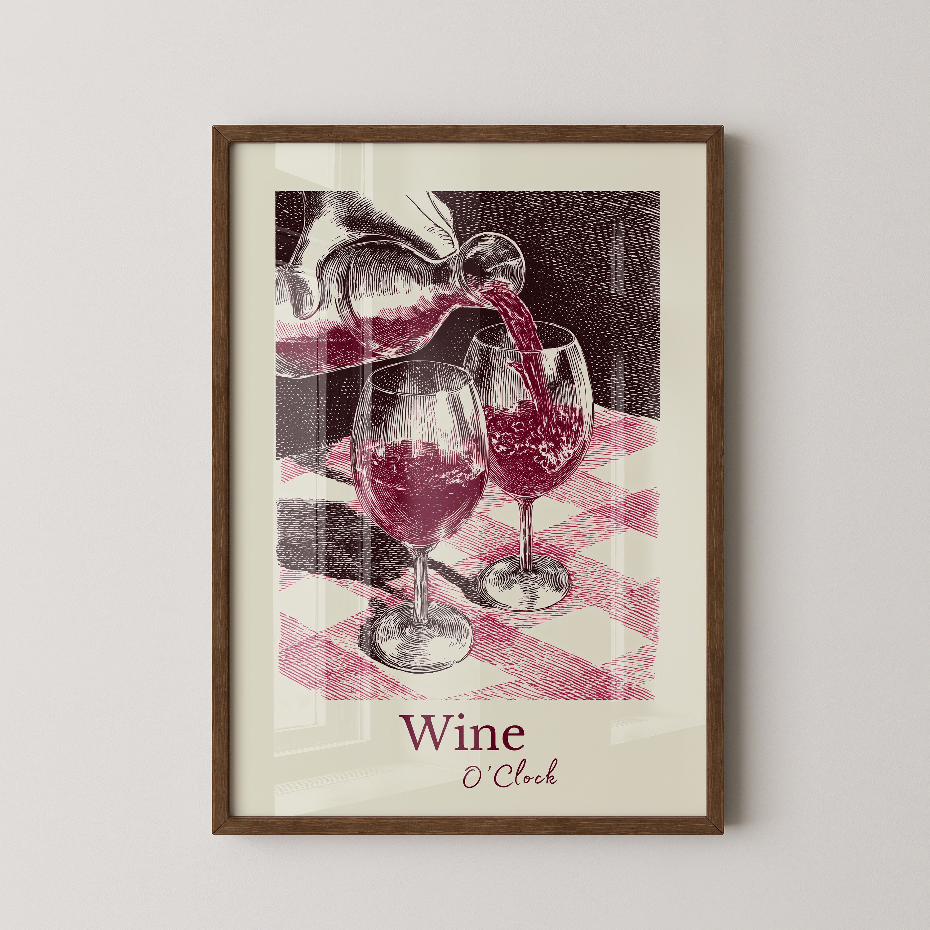 Weingläser Retro-Stil Rot