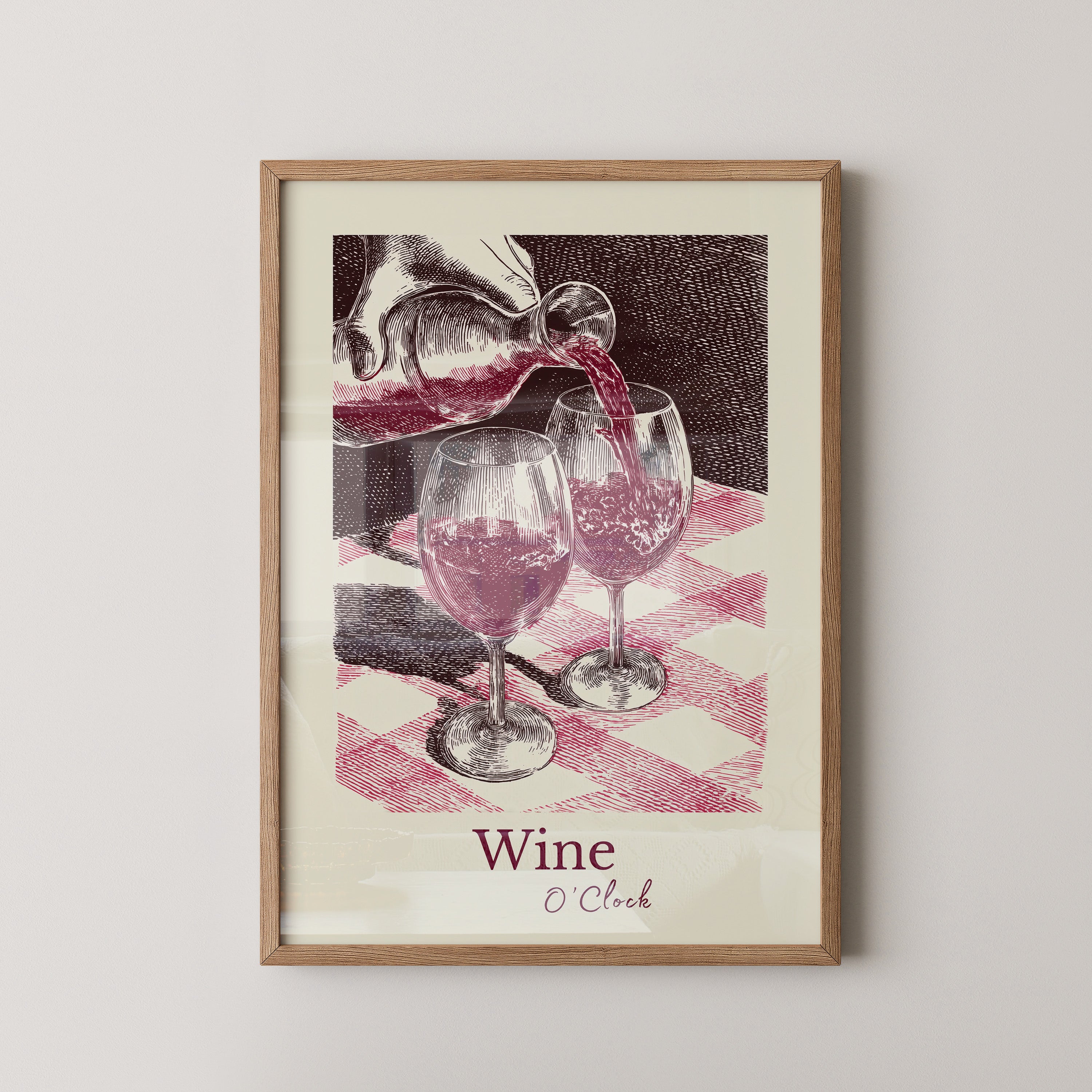 Weingläser Retro-Stil Rot