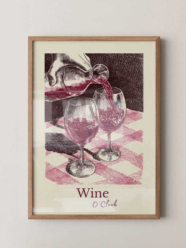 Weingläser Retro-Stil Rot