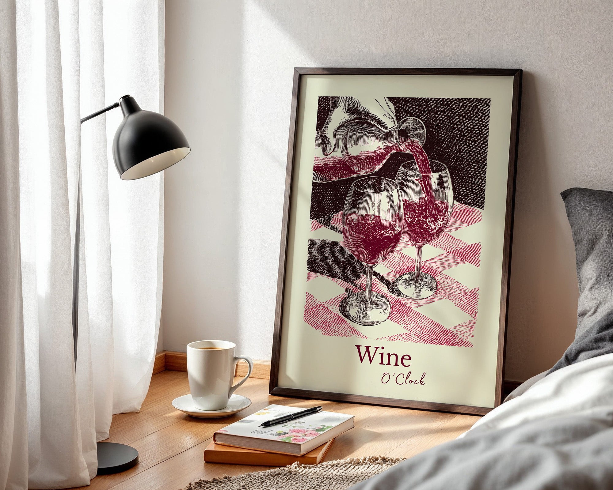 Weingläser Retro-Stil Rot