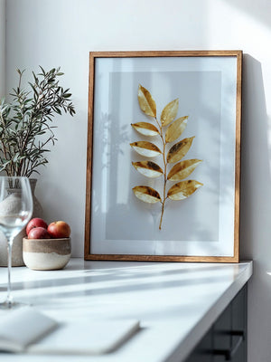 Goldene Blätter Minimalistisch