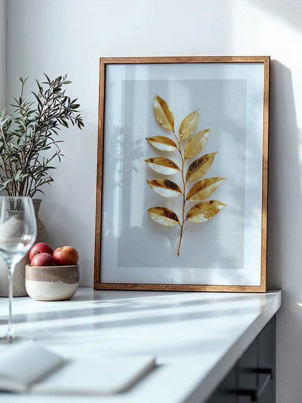 Goldene Blätter Minimalistisch