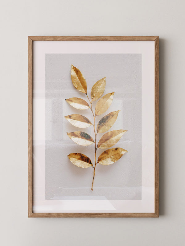 Goldene Blätter Minimalistisch