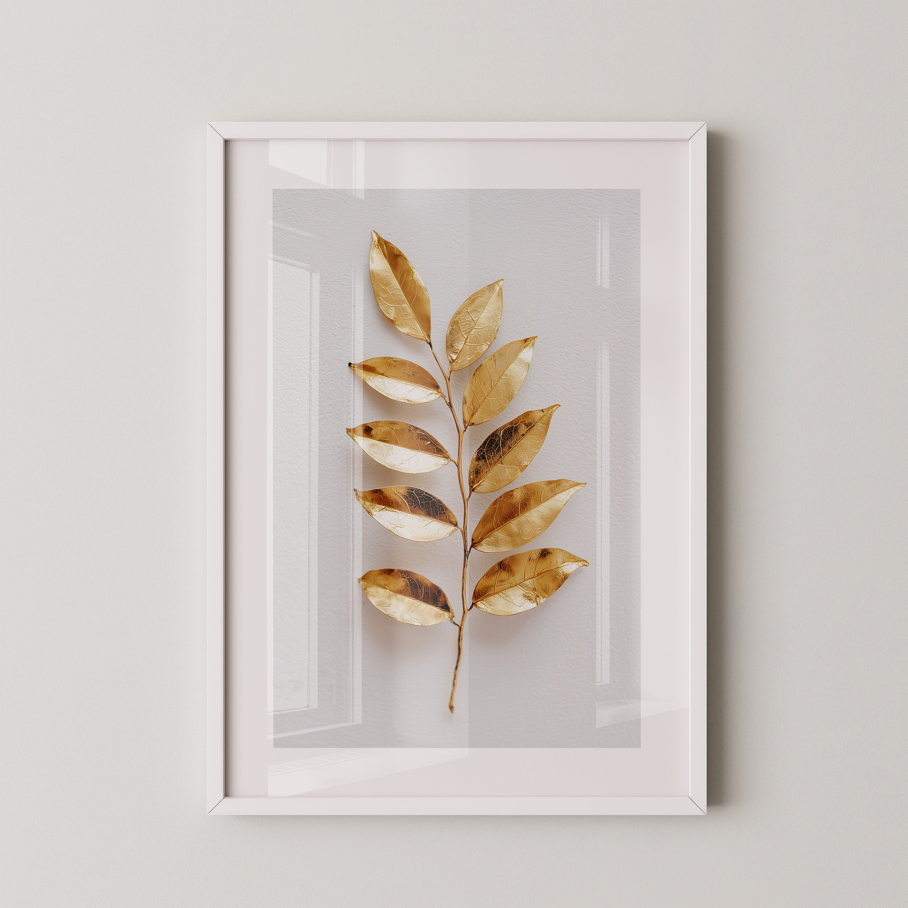 Goldene Blätter Minimalistisch