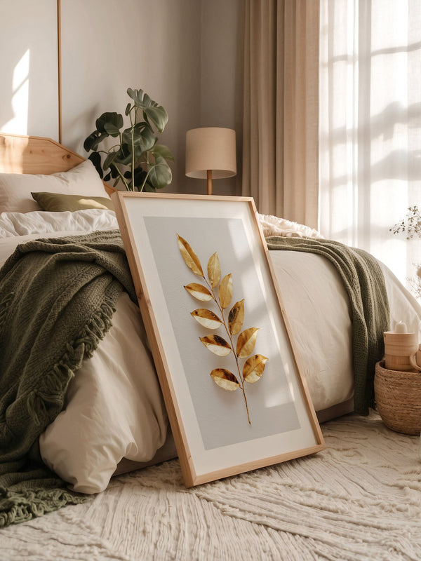 Goldene Blätter Minimalistisch