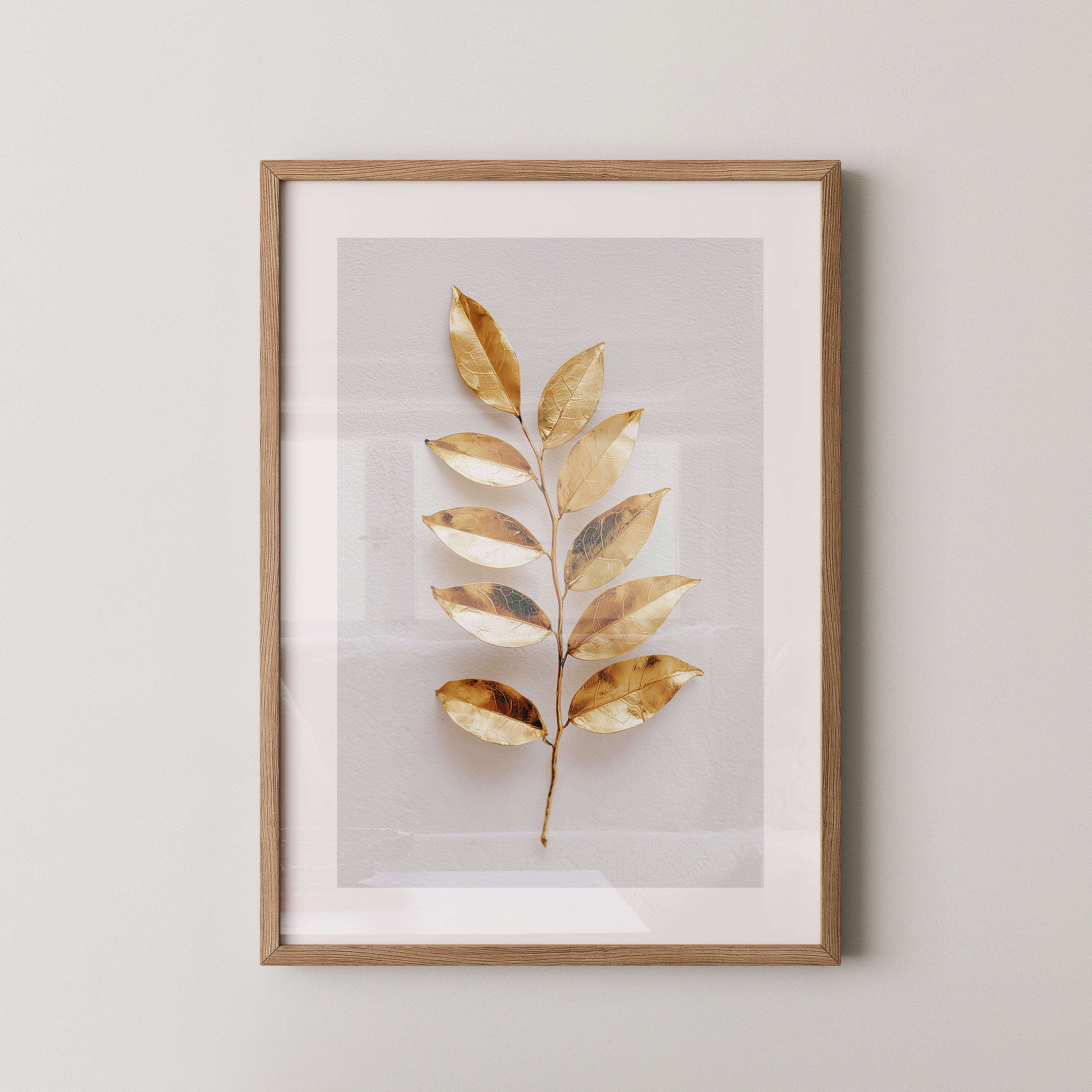 Goldene Blätter Minimalistisch