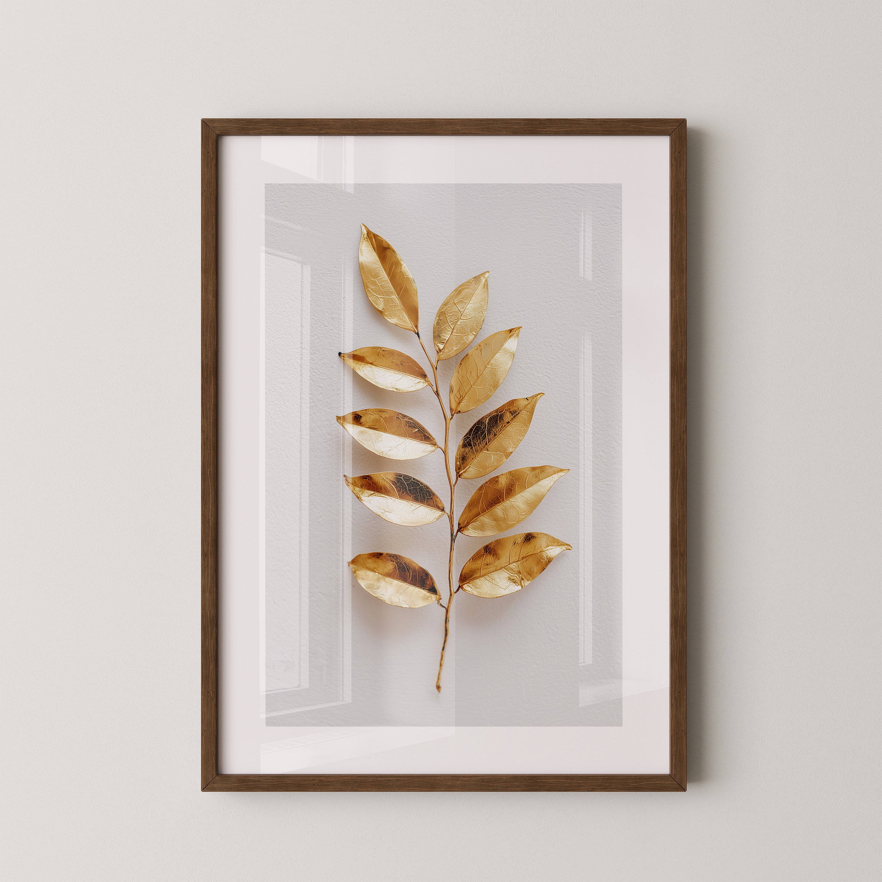 Goldene Blätter Minimalistisch