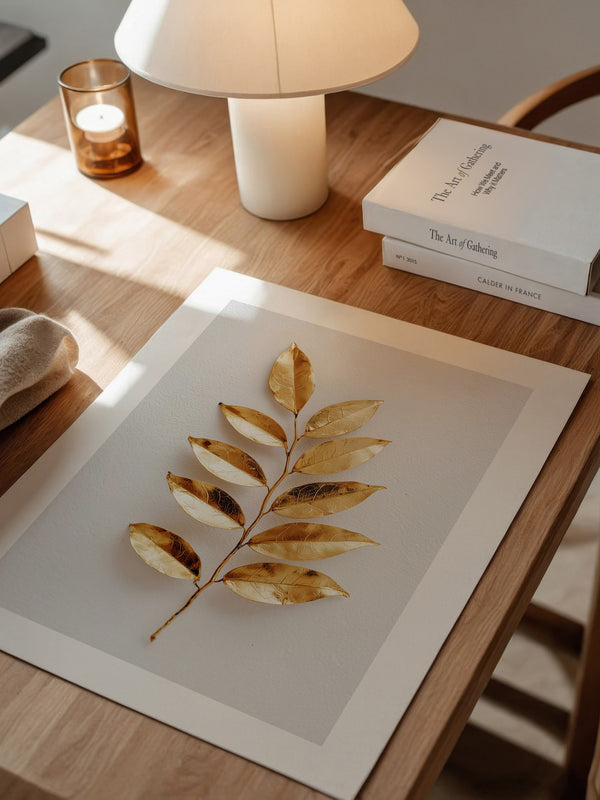 Goldene Blätter Minimalistisch