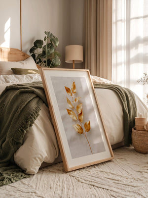 Goldene Blätter Minimalistisch