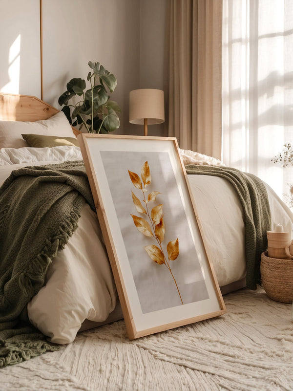 Goldene Blätter Minimalistisch