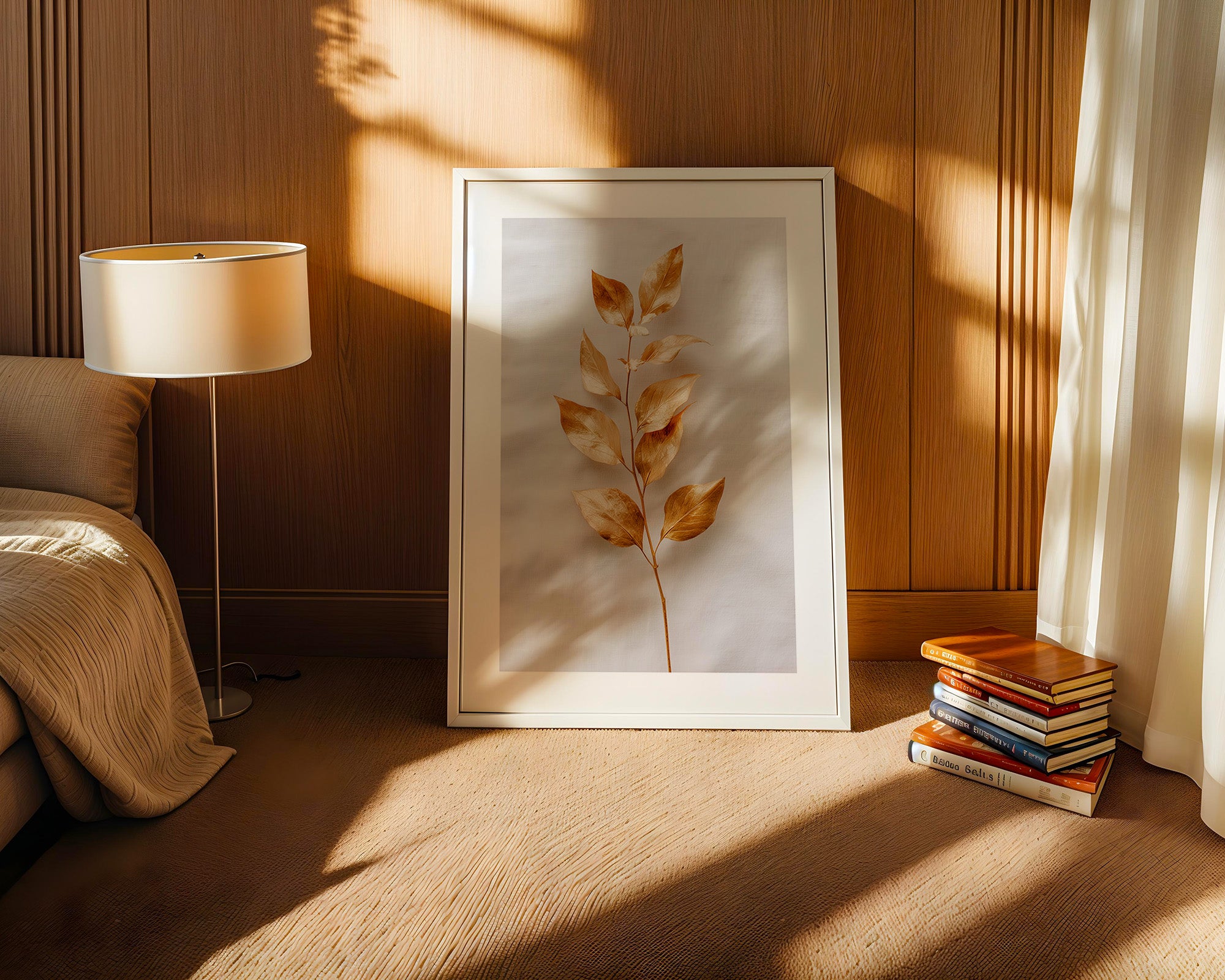 Goldene Blätter Minimalistisch