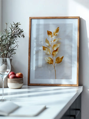 Goldene Blätter Minimalistisch