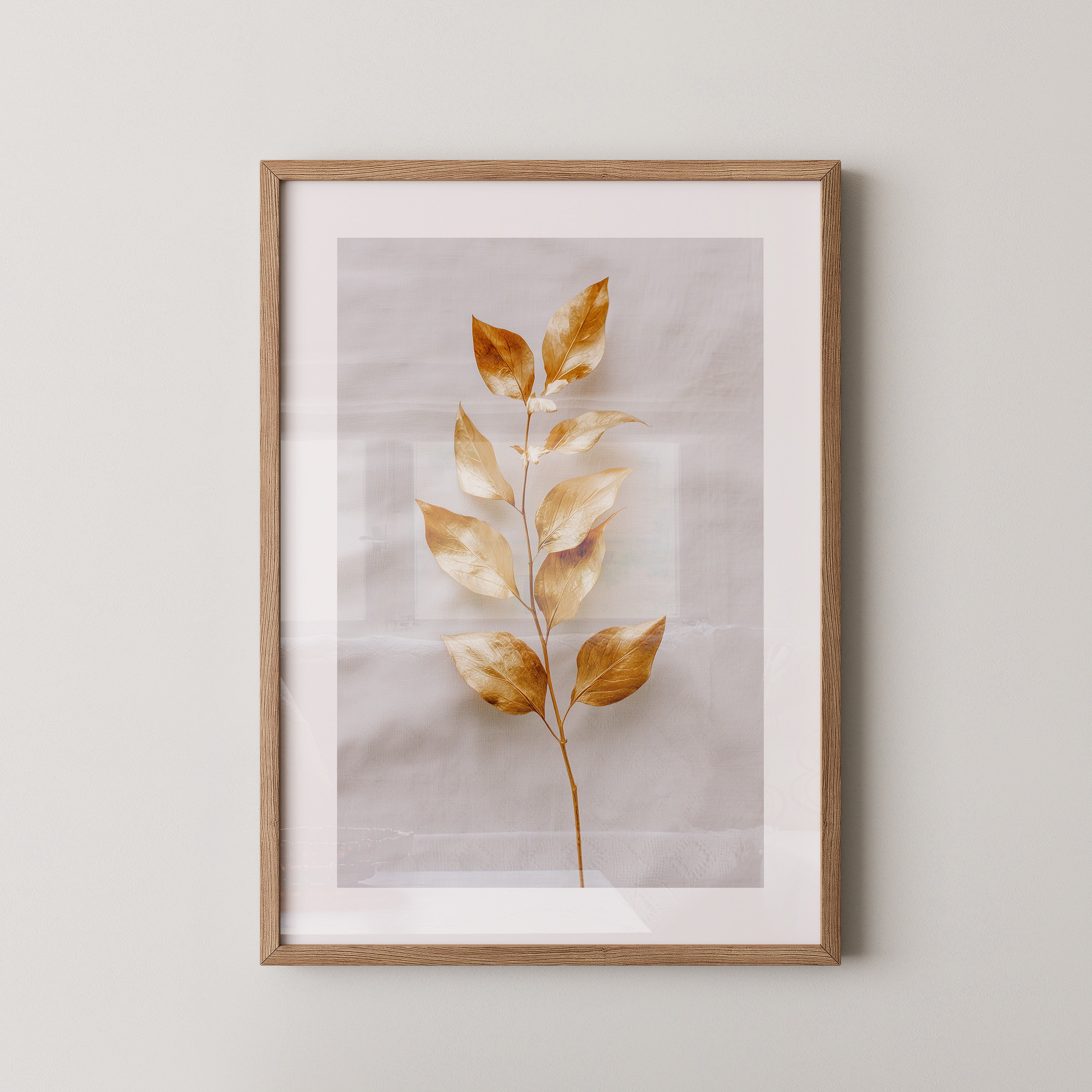 Goldene Blätter Minimalistisch