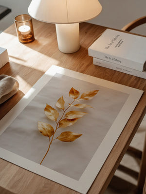 Goldene Blätter Minimalistisch
