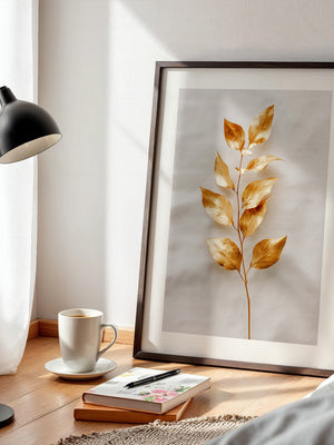 Goldene Blätter Minimalistisch