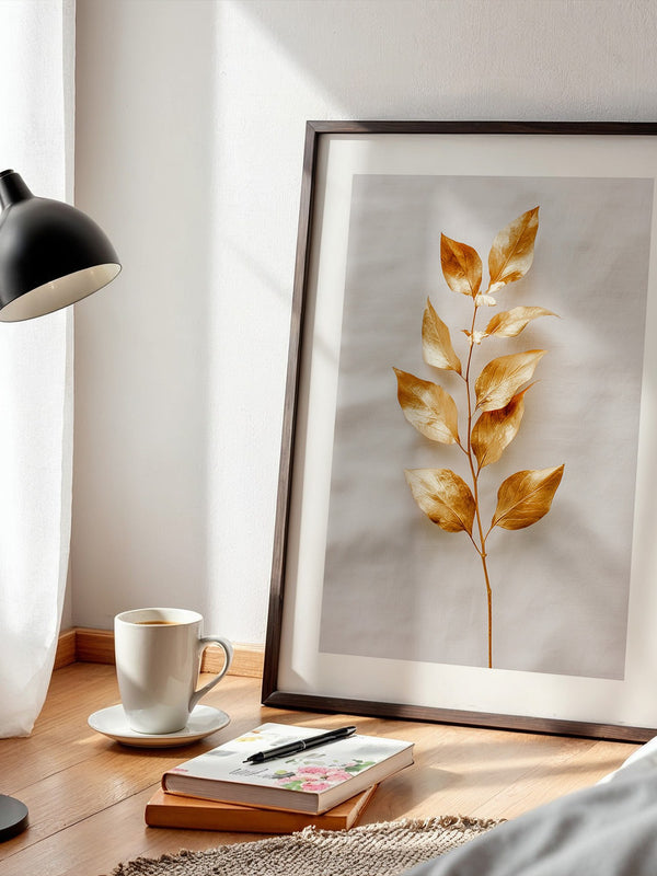 Goldene Blätter Minimalistisch