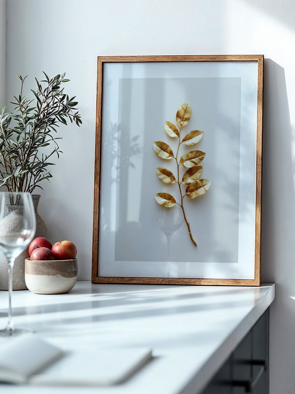 Goldene Blätter Minimalistisch