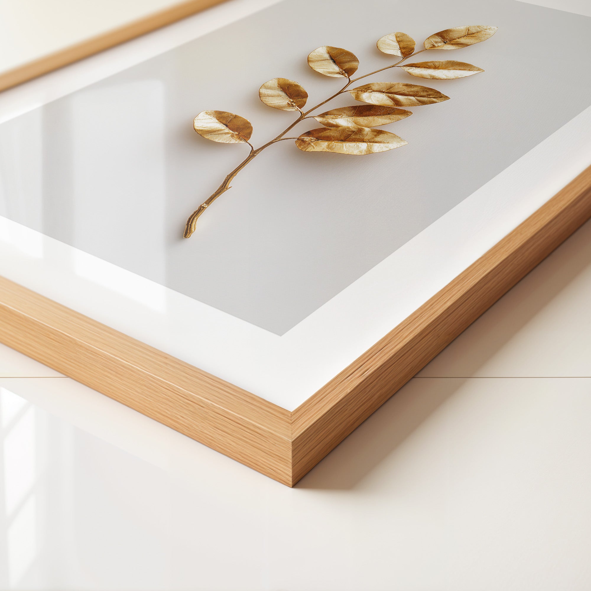 Goldene Blätter Minimalistisch