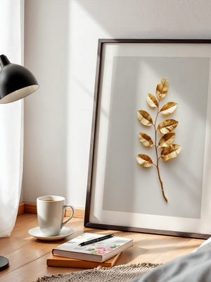 Goldene Blätter Minimalistisch