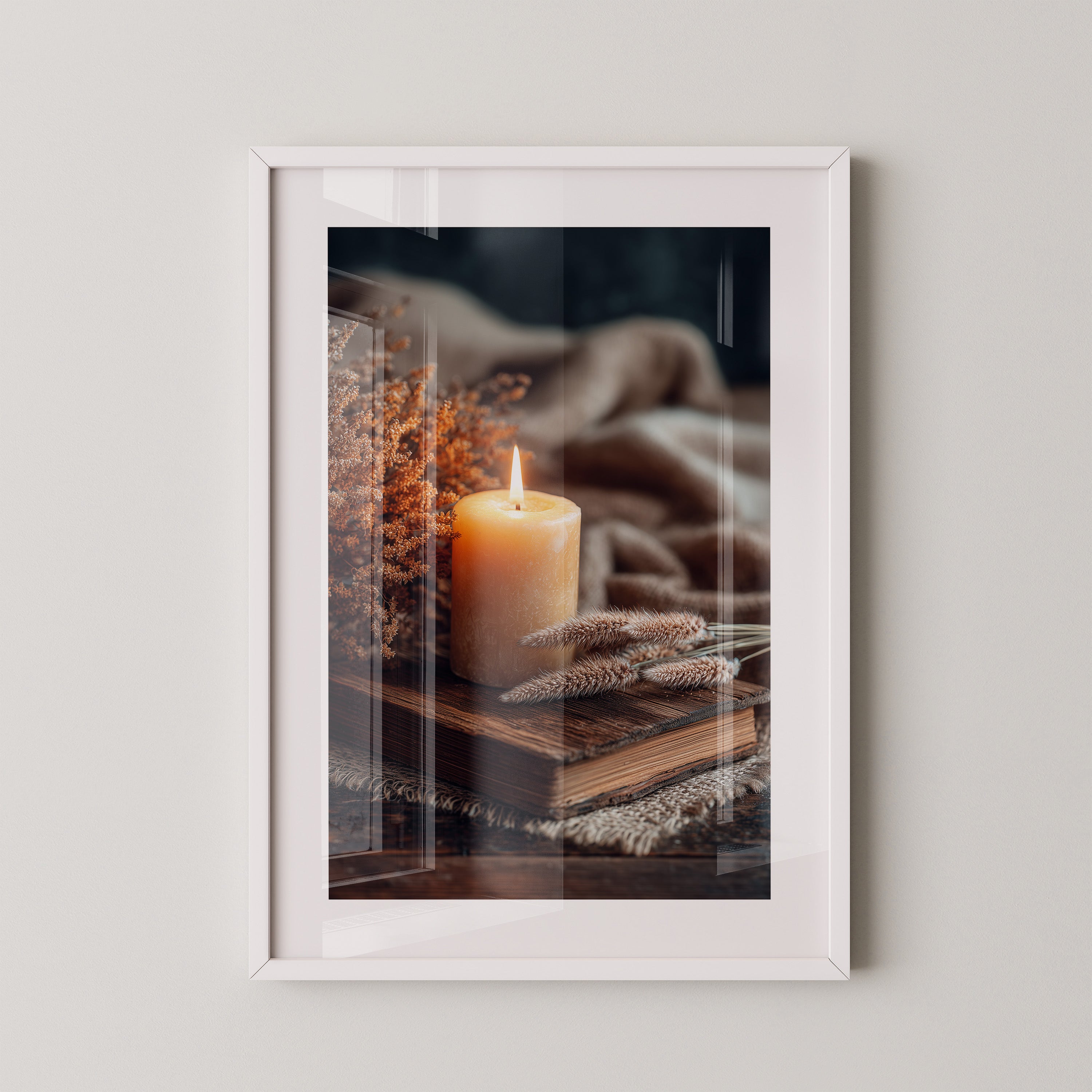 Kerze Rustikal Wärme