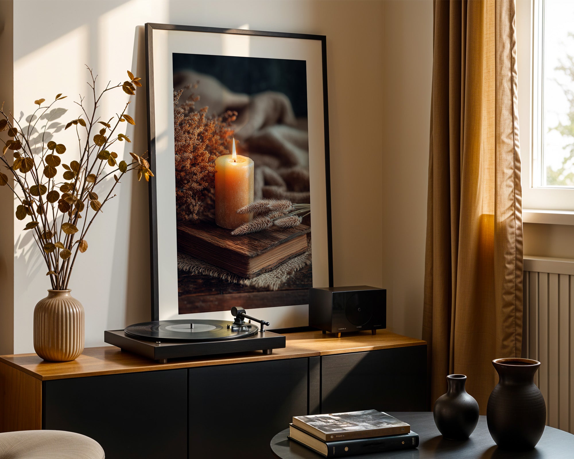 Kerze Rustikal Wärme