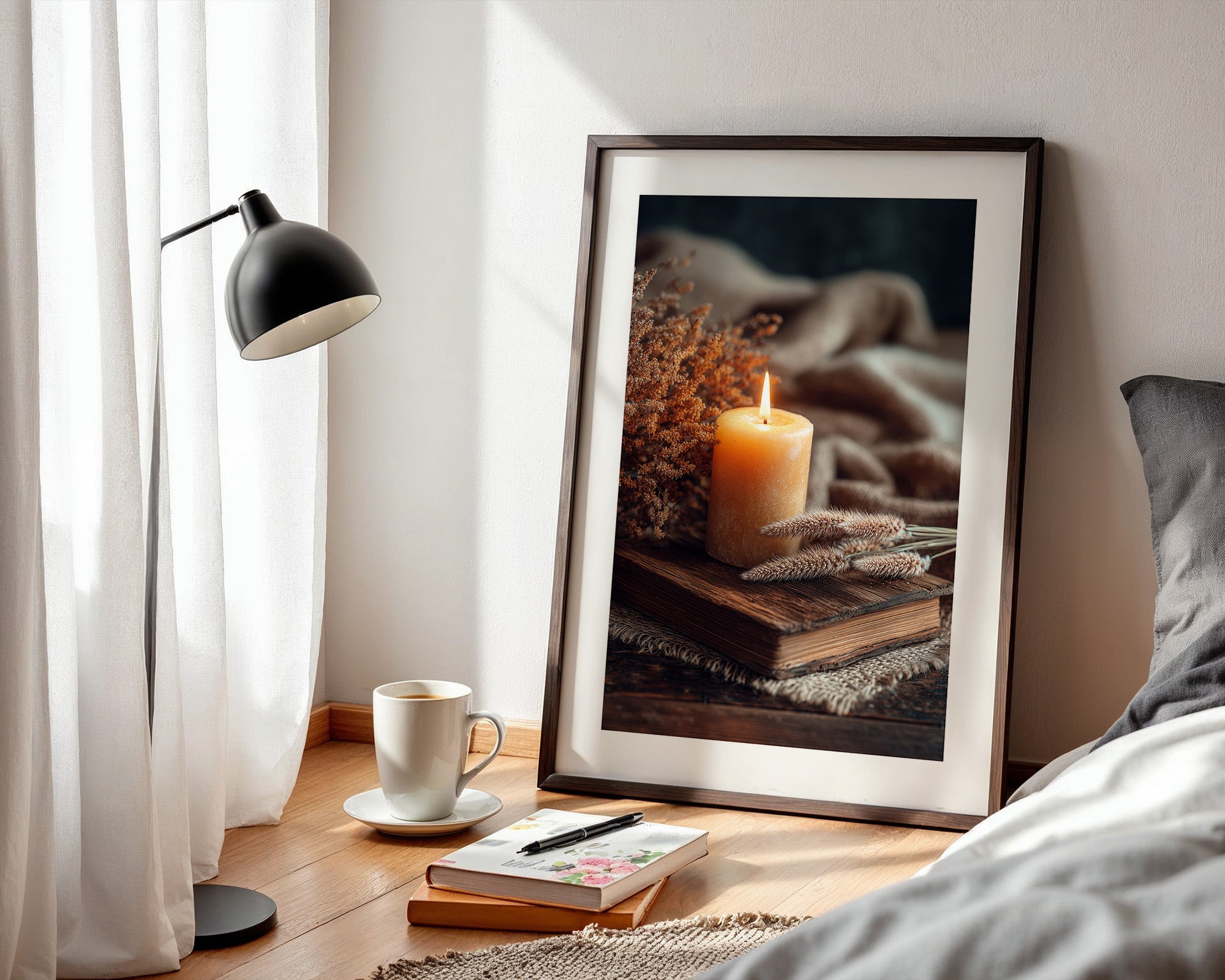 Kerze Rustikal Wärme