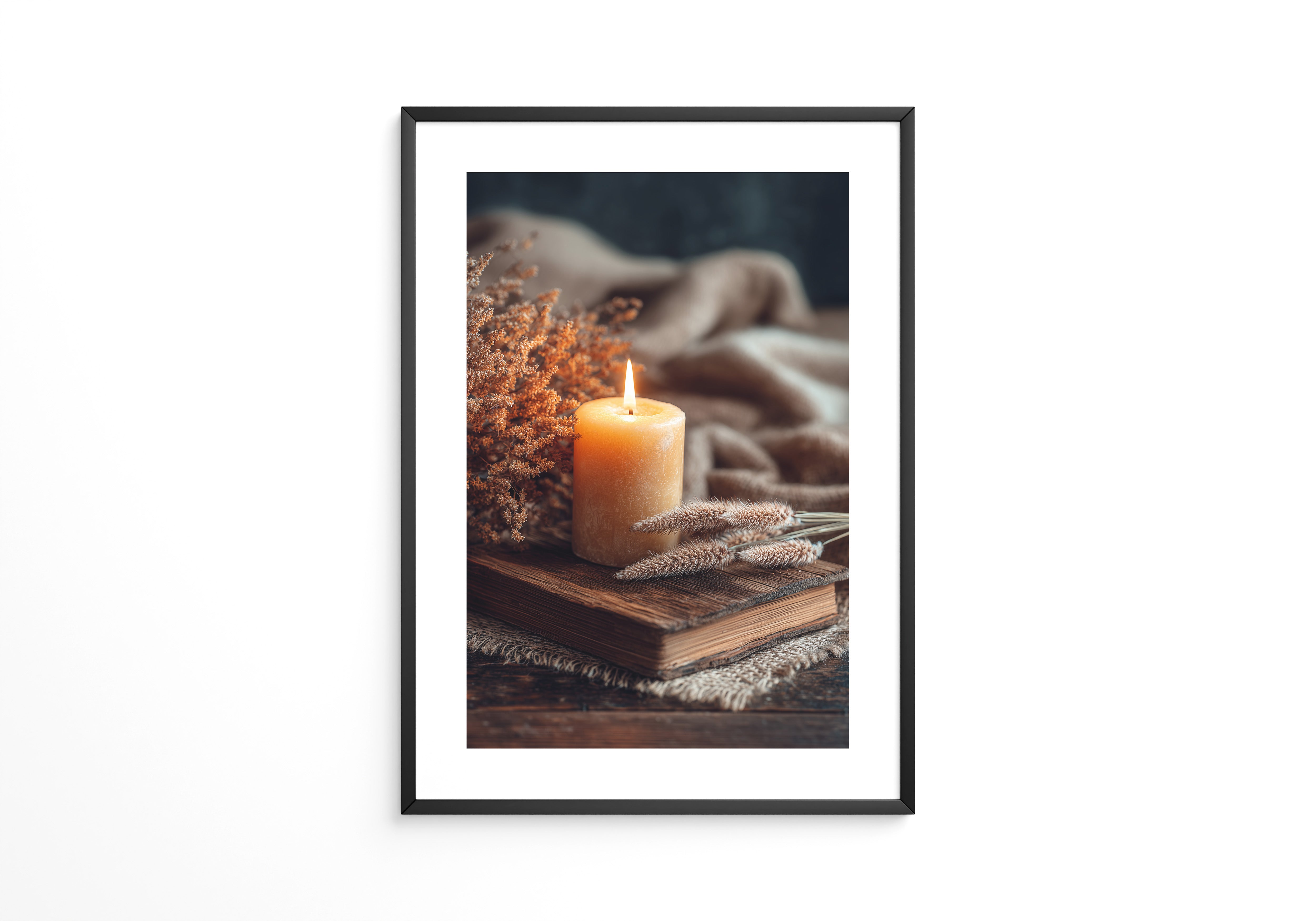 Kerze Rustikal Wärme