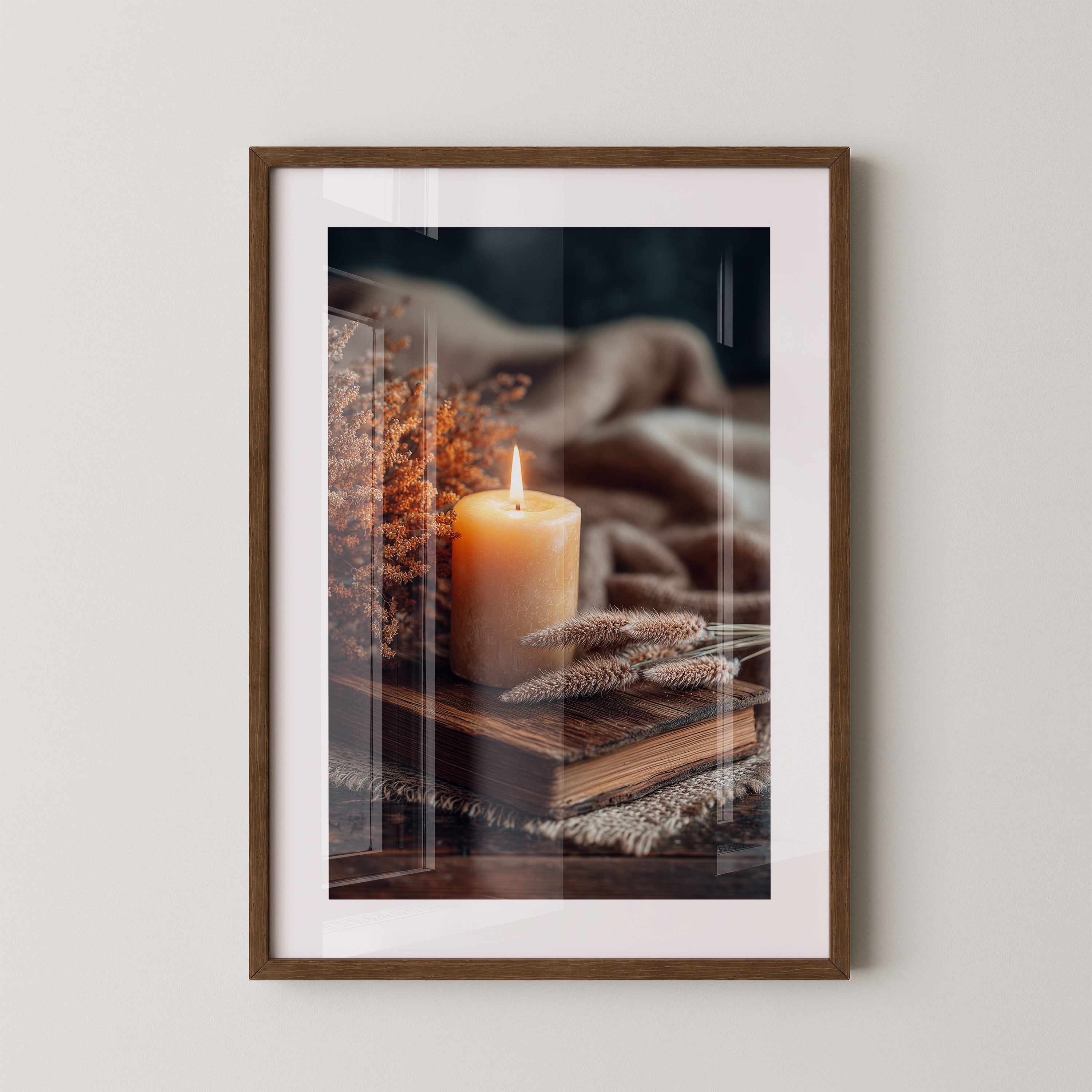 Kerze Rustikal Wärme