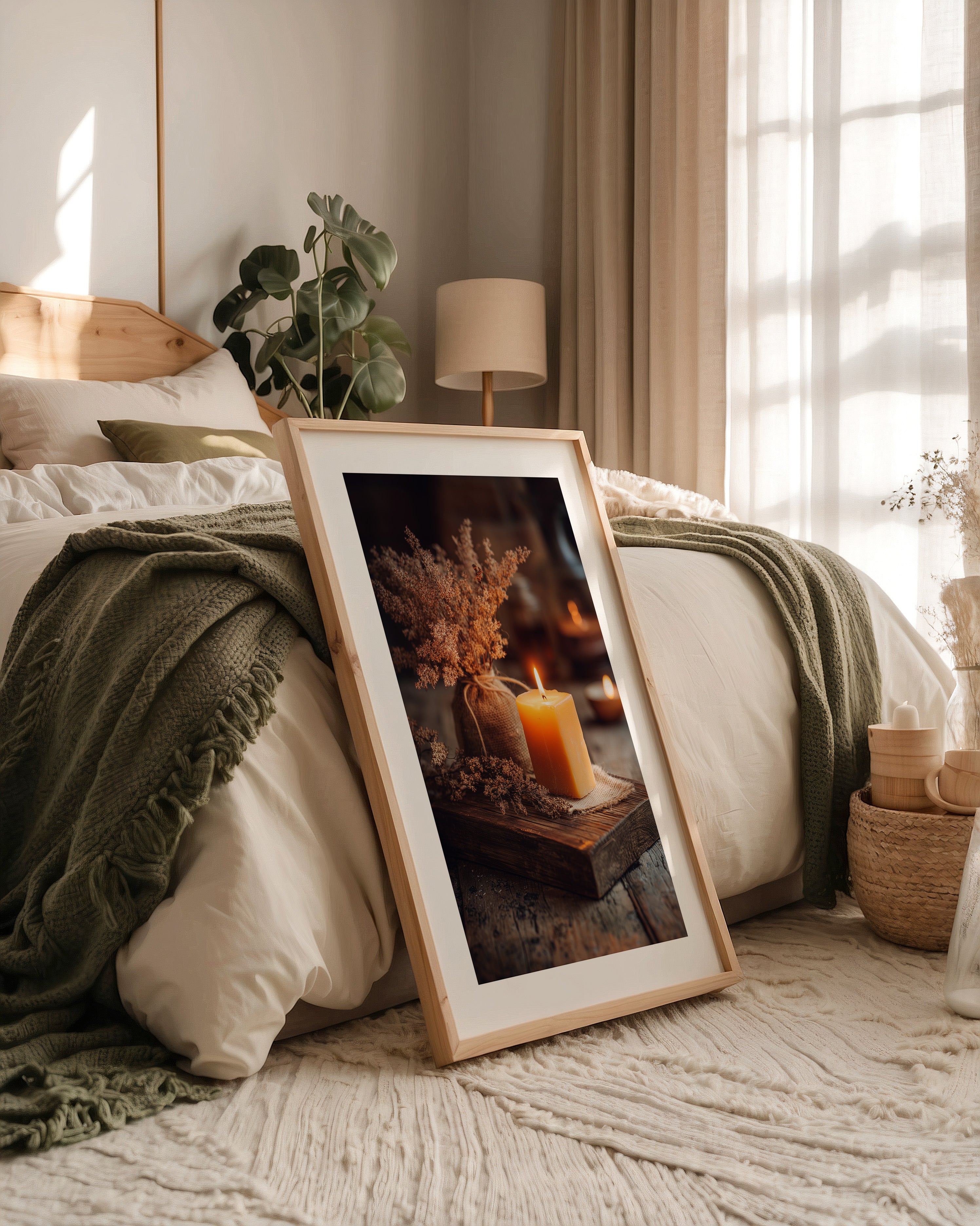 Kerze Gemütlichkeit rustikal