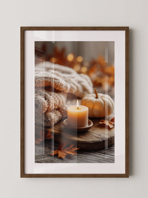 Kuscheldecke Kerze Herbstlich Warm