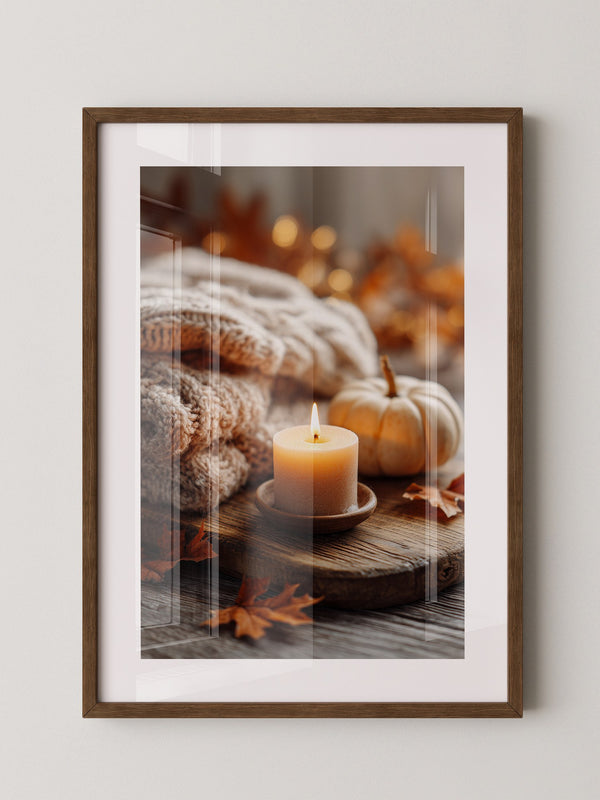 Kuscheldecke Kerze Herbstlich Warm