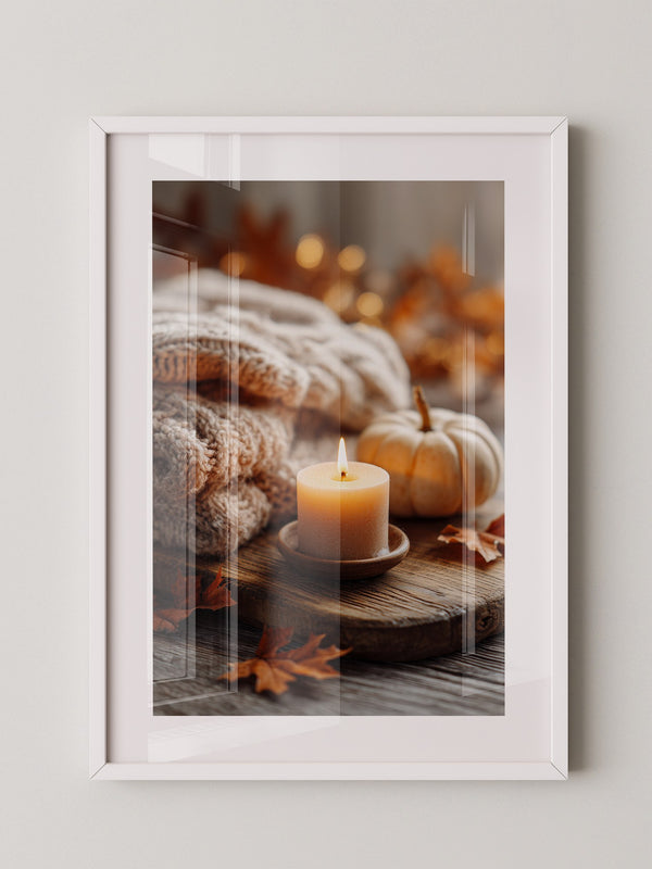 Kuscheldecke Kerze Herbstlich Warm