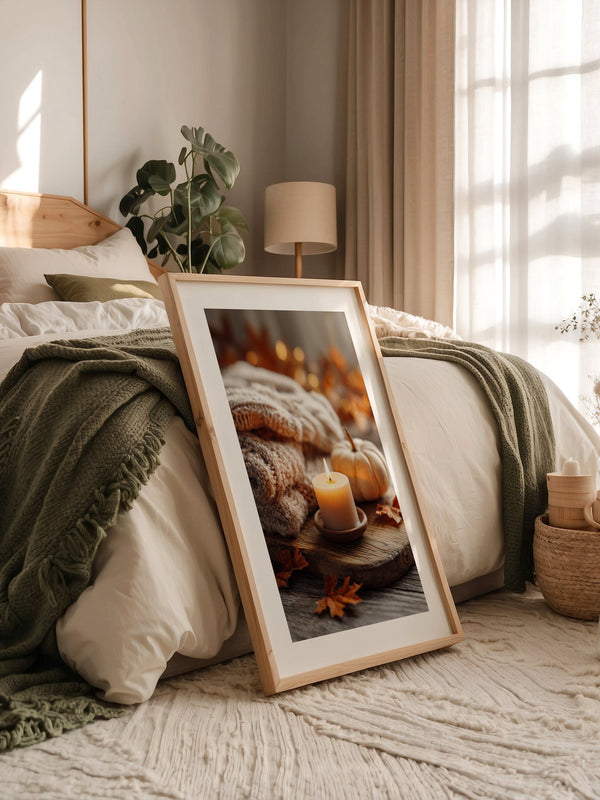 Kuscheldecke Kerze Herbstlich Warm