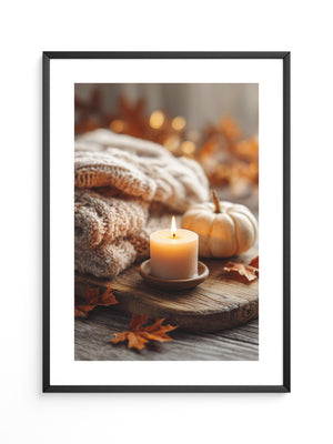 Kuscheldecke Kerze Herbstlich Warm