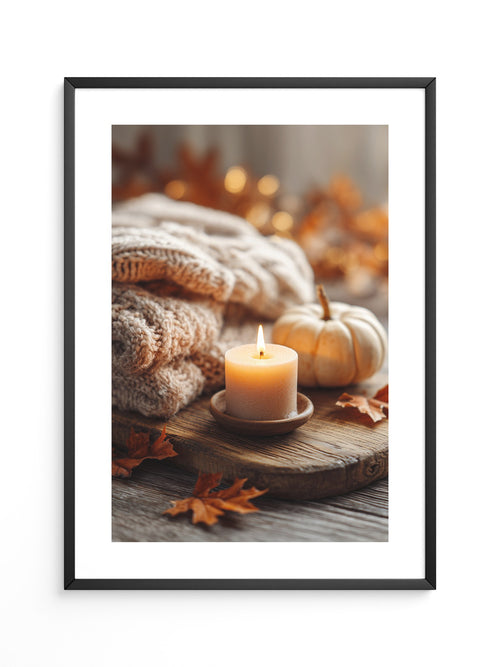 Kuscheldecke Kerze Herbstlich Warm