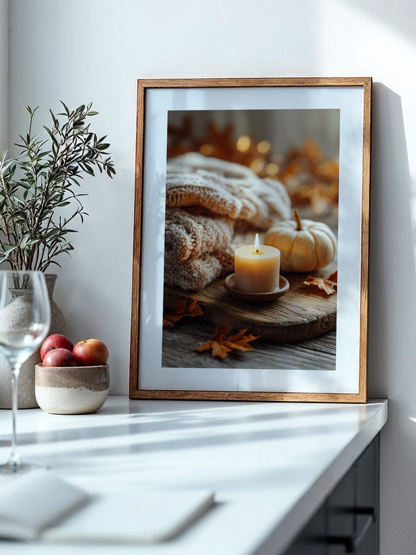 Kuscheldecke Kerze Herbstlich Warm