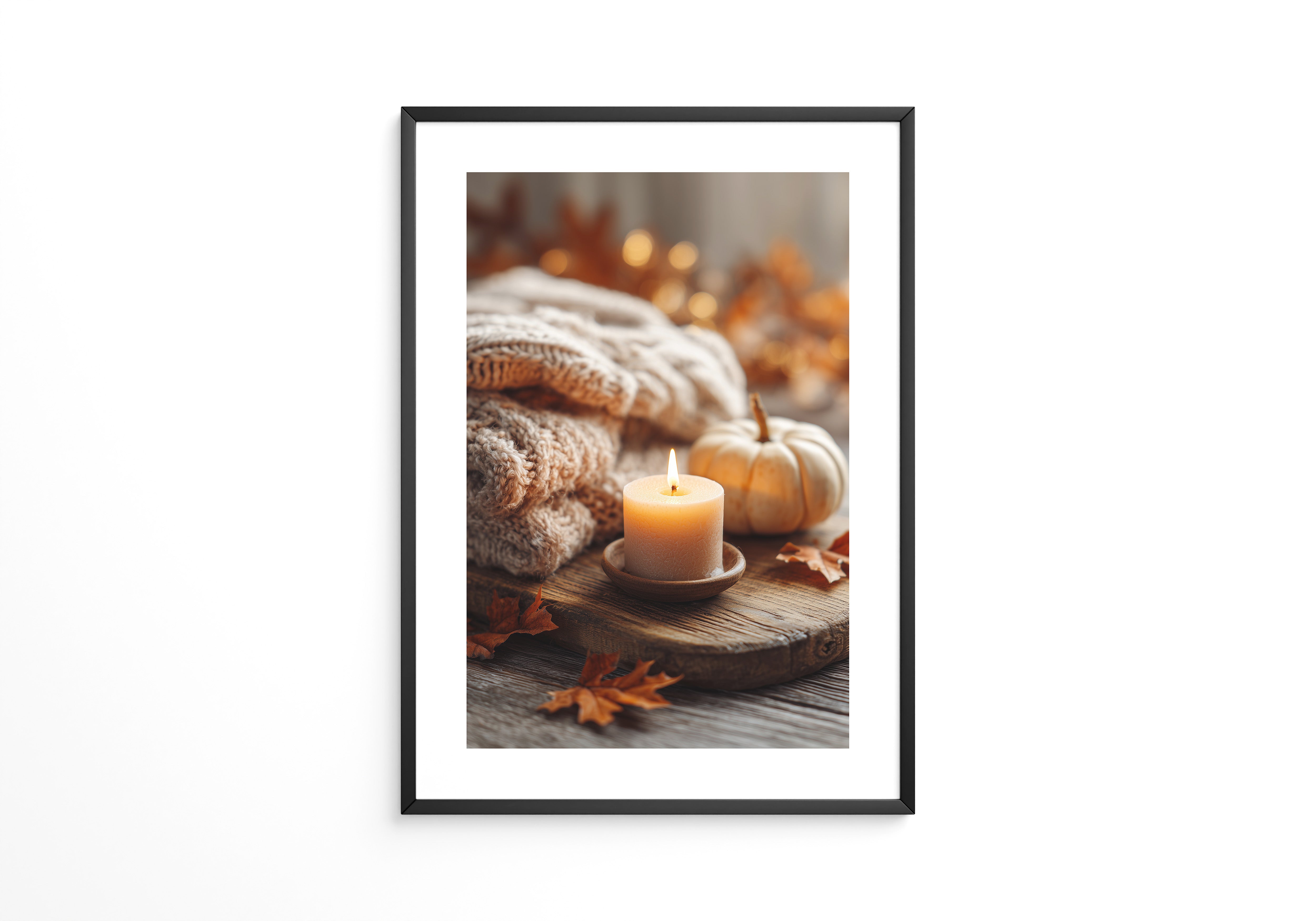 Kuscheldecke Kerze Herbstlich Warm