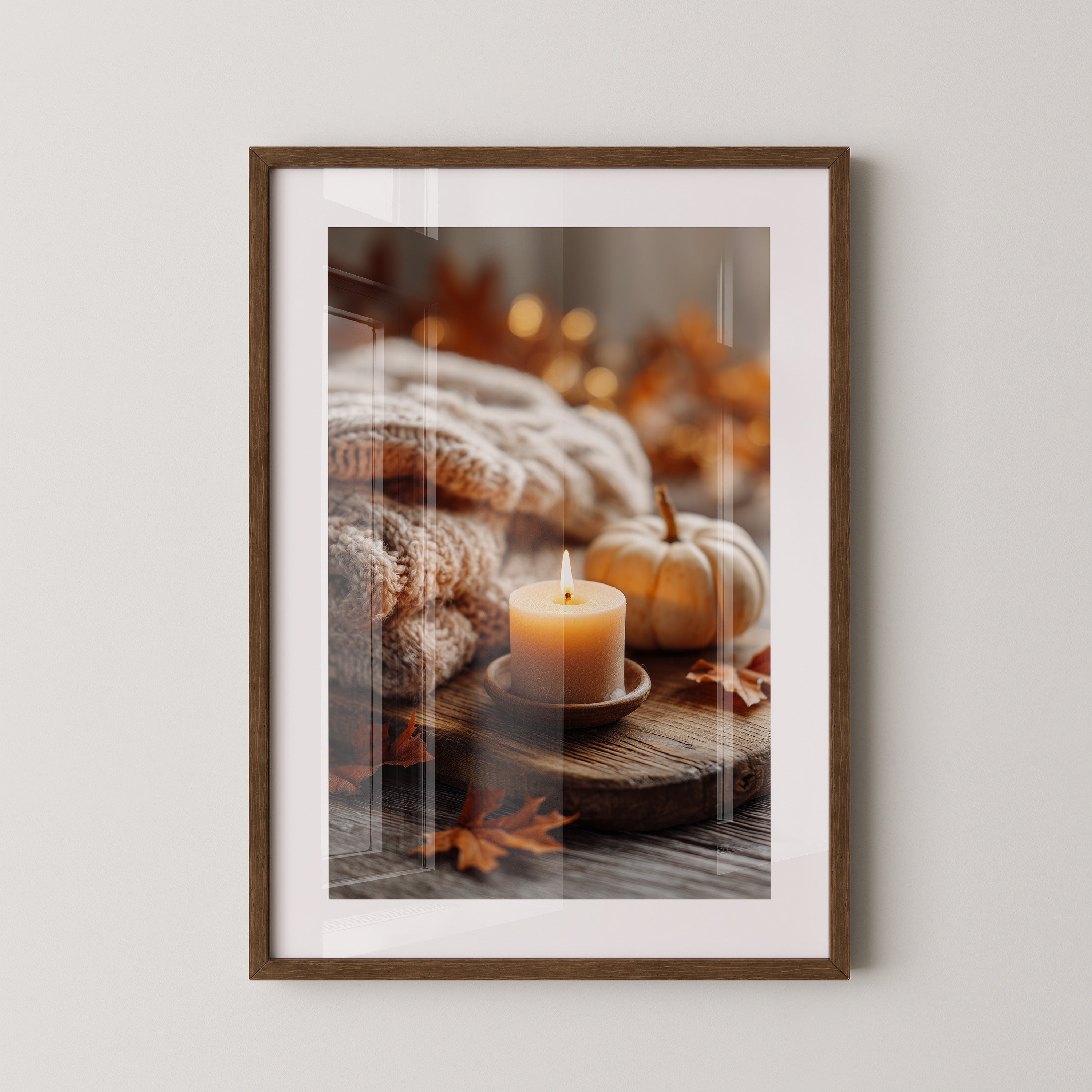 Kuscheldecke Kerze Herbstlich Warm